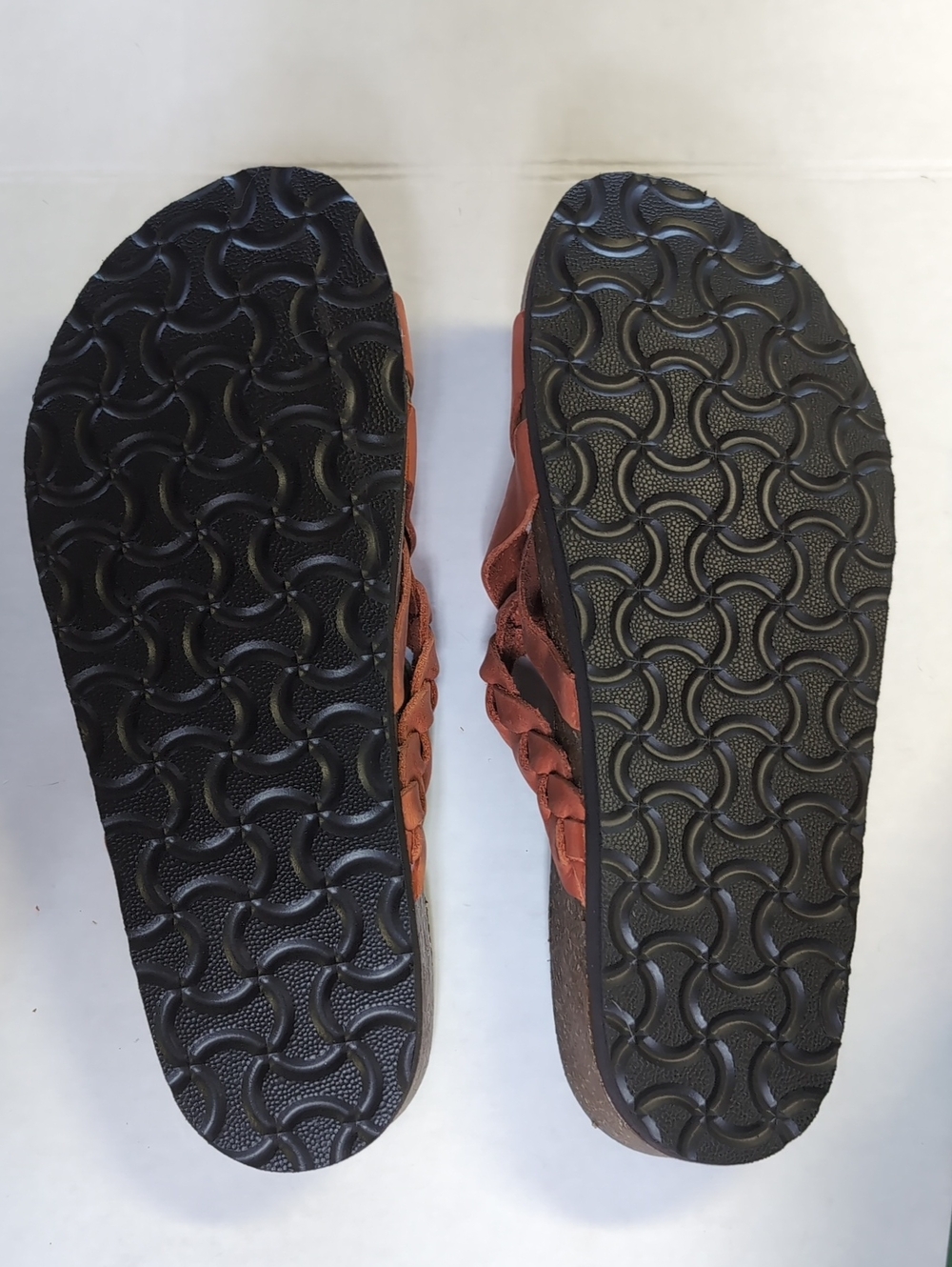 White Mountain Harrington Footbed Leather Sandals Orange Women's US 8 New - Picture 3 of 6